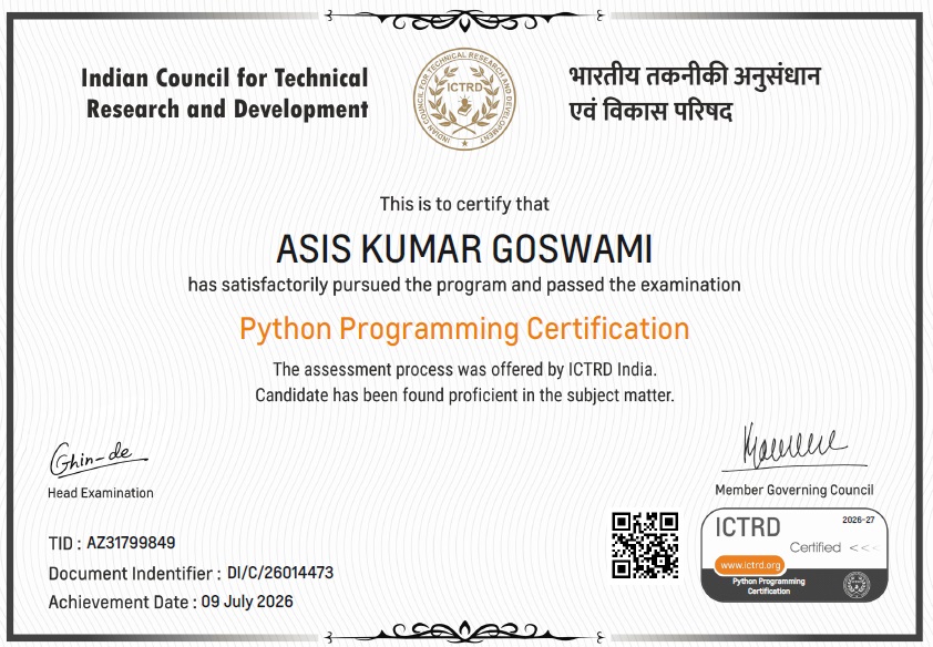 Asis Kumar Goswami